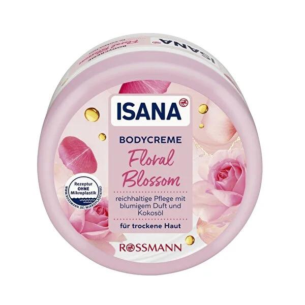 Isana Body Cream Jar Floral Blossom 500ml - Vegan Moisturizer for Dry Skin with Coconut Oil Isana Body Cream 500ml - Vegan Dry Skin Moisturizer body cream, vegan body care, floral scented moisturizer, coconut oil body cream, dry skin moisturizer, Isana, vegan skincare, moisturizing body cream, floral blossom scent, cruelty-free body care, skincare for dry skin