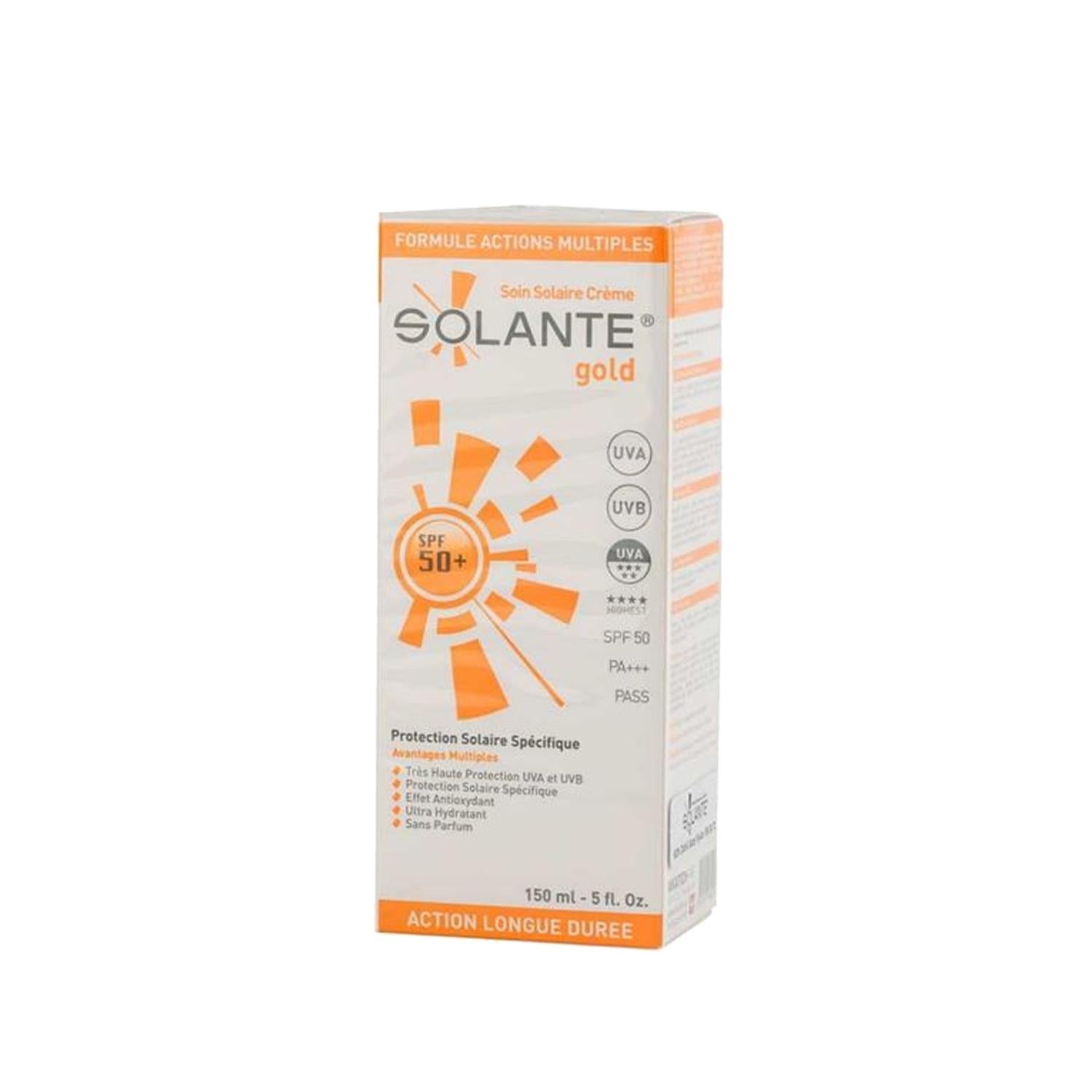 Solante Gold SPF50+ Sunscreen Cream 150ml - High UV Protection for Outdoor Enthusiasts Solante Gold SPF50+ Sunscreen Cream 150ml Sunscreen Cream, SPF50+, Solante Gold, UV protection, Sunscreen 150ml, Outdoor protection, Skin care, Sunburn prevention, Moisturizing sunscreen, High SPF, Trusted sun care brand