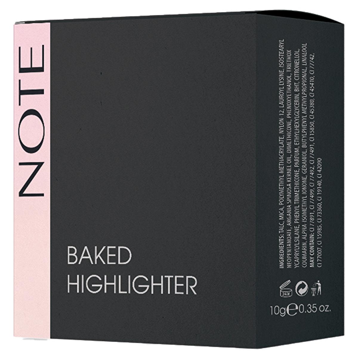 note baked moonlight highlighter product image, note baked moonlight highlighter swatch Note Baked Moonlight Highlighter - Illuminating Makeup for All Skin Types | 0.35 oz Note Baked Moonlight Highlighter - Shimmering Glow for All Skin Types note, highlighter, makeup, shimmering-glow, beauty, all-skin-types, luxurious, illuminating, ai-generated, cosmetic