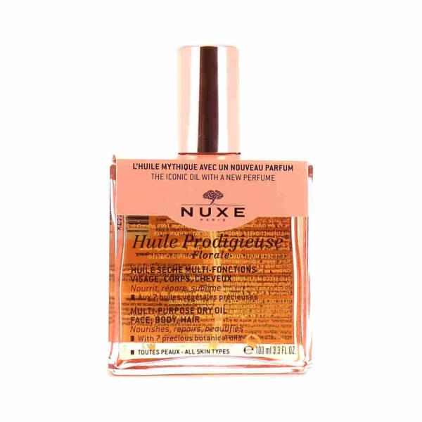 nuxe huile prodigieuse florale bottle 100ml, nuxe multi-purpose dry oil for hair and skin Nuxe Huile Prodigieuse Florale - Multi-Purpose Oil | 100ml Nuxe Huile Prodigieuse Florale - Multi-Purpose Oil 100ml nuxe, huile-prodigieuse, dry-oil, floral-fragrance, multi-purpose, hair-care, skin-care, botanical-oil, non-greasy, ai-generated