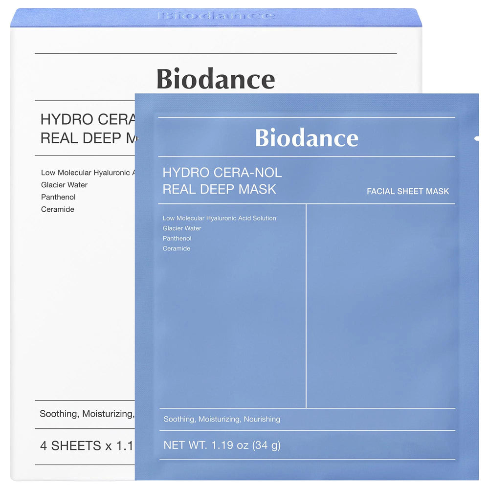 Hydro Cera-nol Real Deep Mask - 4 Pack for Dryness Relief & Redness Soothing by Hydro Cera-nol Hydro Cera-nol Real Deep Mask - Hydrating Facial Mask for Dry Skin facial mask for dryness relief, soothing facial mask, ceramide facial mask, hydrating facial mask, redness soothing skincare, dry skin relief, intense hydration, skincare for dryness, soothing skincare products, ceramide skincare, facial mask for redness, hydration mask, clinically tested skincare, skincare for sensitive skin