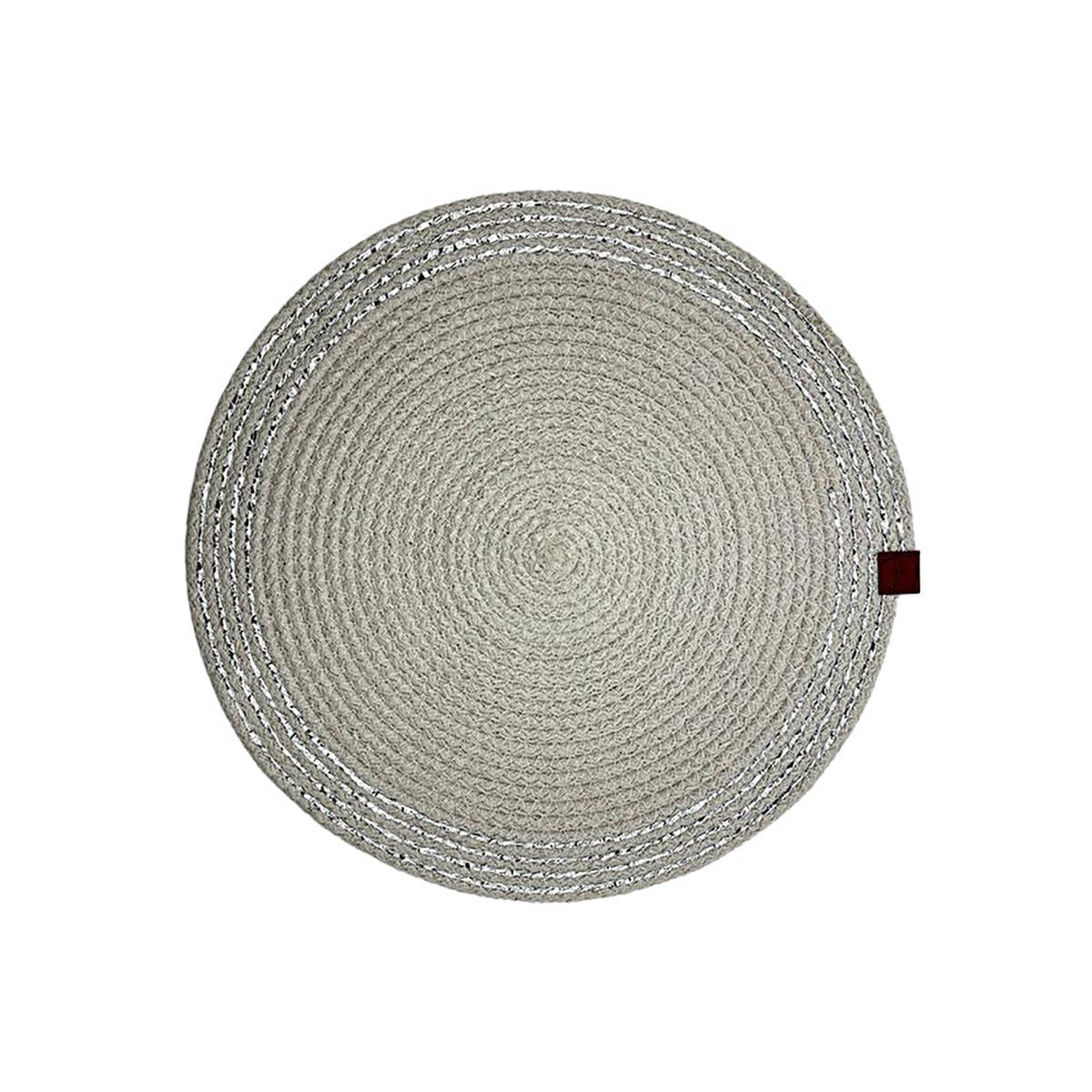 Luna Cucina Handmade Jute Decorative Plate - Washable, 12.6 Inch Diameter, Metallic Thread Embellishment for Elegant Table Setting Luna Cucina Handmade Jute Decorative Plate - Elegant Tableware jute table runner, decorative placemat, handmade tableware, round table decor, washable table accessories, handmade jute decorative plate, metallic thread embellishment, elegant table setting, natural decor, earthy element, luxurious appearance, easy to clean, versatile tableware