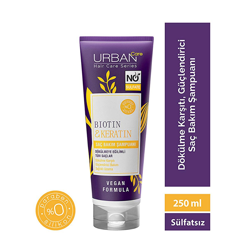 Urban Care Sulfate-Free Biotin & Keratin Anti-Hair Loss Shampoo for Nourished Hair - 8.45 fl oz - Shampoo