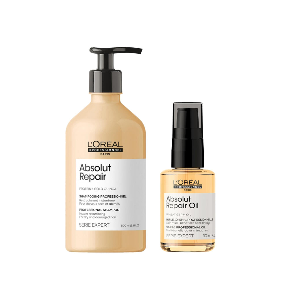 Loreal Professionnel Paris Serie Expert Absolut Repair Hair Care Set - Professional Hair Repair Products for - Hair Mask