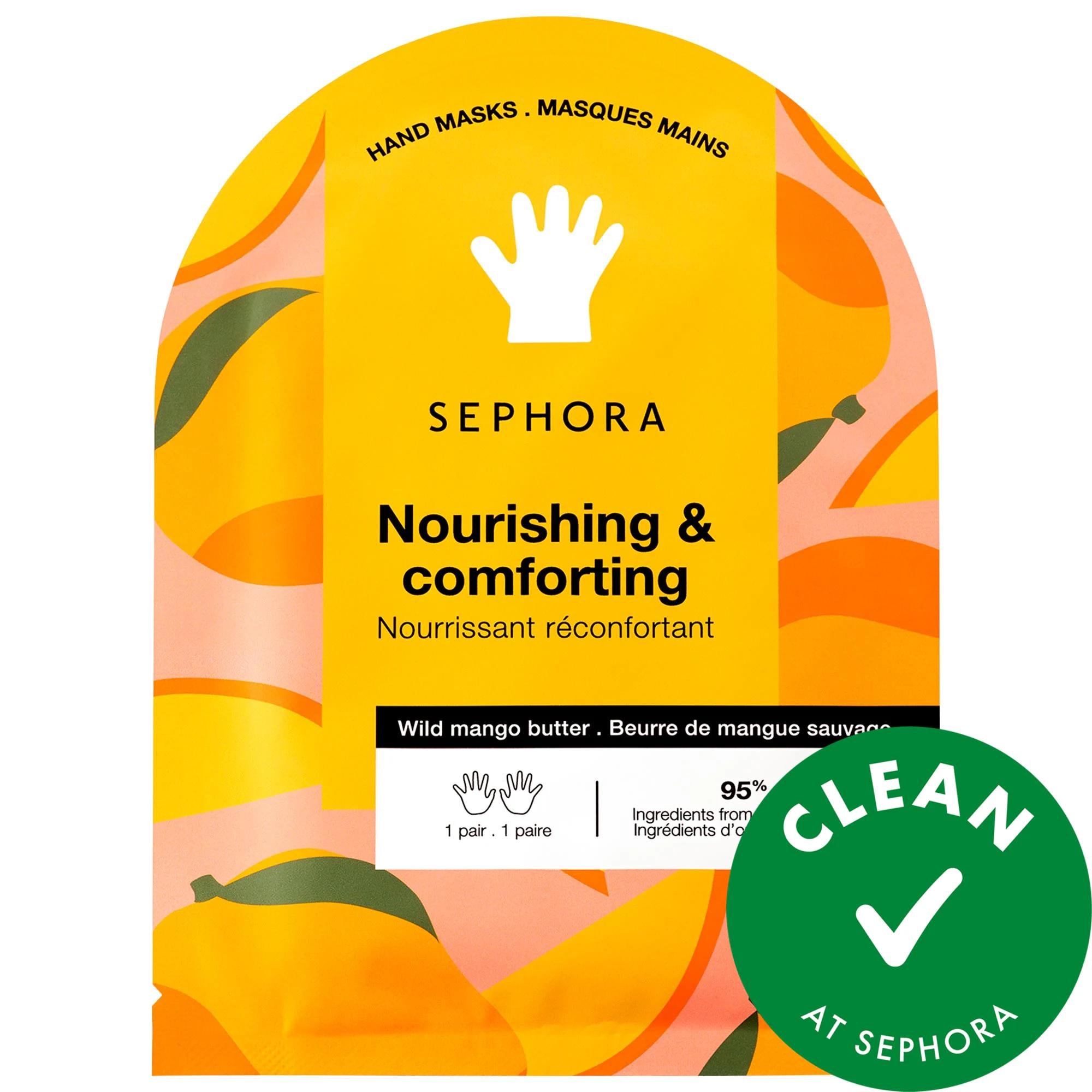 Sephora Hydrating Hand Mask in Coconut + Mango - Vegan, Natural Hand Care for Dry Hands Sephora Hydrating Hand Mask - Vegan &amp; Natural hydrating hand mask, vegan hand care, natural hand mask, coconut hand mask, mango hand mask, hand care for dry hands, vegan skincare, natural skincare, cruelty-free hand care, ethical hand care, skincare for dryness, hand mask for hydration