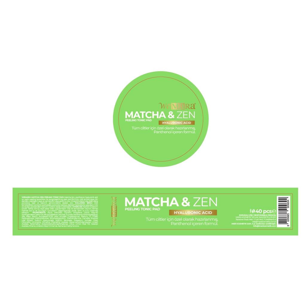 WeMara Matcha &amp; Zen Peeling Toner Pads 40 Count