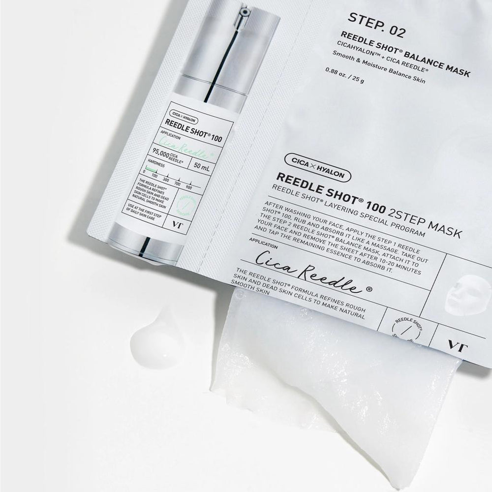 VT Cosmetics Reedle Shot 100 2-Step Mask for Smooth Skin 28g