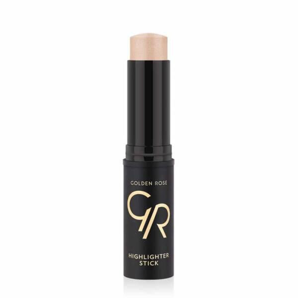 Golden Rose Highlighter Stick 01 Bright Gold - Makeup Highlighter for Cheekbones and Face - Eye Cream