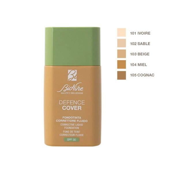 bionike defence cover fluid foundation spf30 no:105 cognac, bioNike corrective fluid foundation bottle BioNike Defence Cover Fluid Foundation SPF30 - No:105 Cognac | 40ml BioNike Defence Cover Fluid Foundation SPF30 - Cognac bionike, fluid-foundation, spf30, makeup, sensitive-skin, long-lasting, high-coverage, correction, foundation-cognac, ai-generated