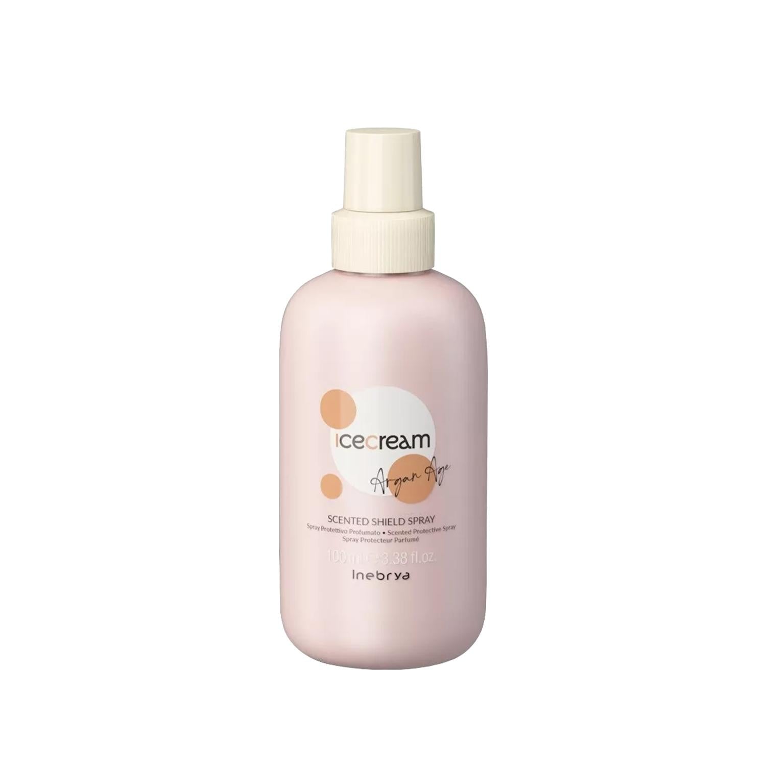 Inebrya Ice Cream Argan Age Scented Shield Spray - Nourishing Hair Care for Damaged Hair, 3.38 fl oz Inebrya Argan Age Scented Shield Spray for Hair Care Hair care spray, Argan hair product, Protective hair spray, Scented hair care, Inebrya Ice Cream hair products, Hair protection, Nourishing hair spray, Argan-based hair care, Hair care essentials, Fragrant hair products