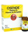 Osende Vitamin D3K2 Complex Drops - Supports Bone Health & Cardiovascular System - 20ml Bottle - Vitamin & Supplement