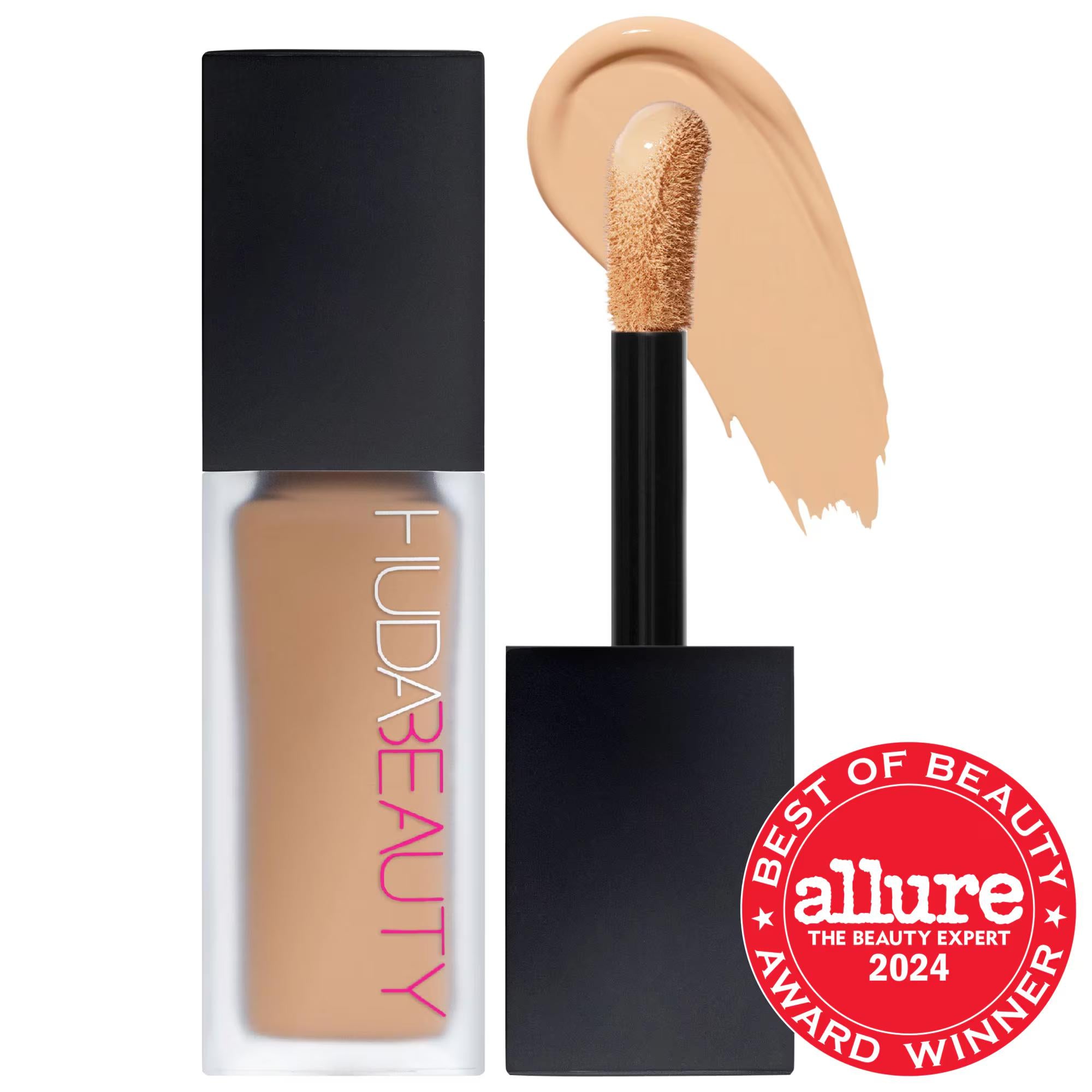 Huda Beauty #FauxFilter Waterproof Matte Concealer: Full Coverage, Vegan & Cruelty-Free - Long Lasting, Transfer-Proof, Brightens Dark Circles Huda Beauty Waterproof Matte Concealer | Full Coverage & Vegan waterproof concealer, matte concealer, full coverage concealer, buildable concealer, vegan concealer, cruelty-free concealer, fragrance-free concealer, long lasting concealer, concealer for dark circles, transfer proof concealer, concealer, makeup, face makeup, beauty, cosmetics, blemishes, dark circles, 