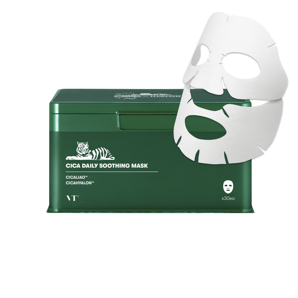VT Cosmetics CICA Daily Soothing Mask Hydrating Sheets 30 Count
