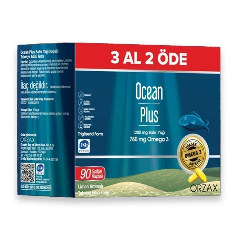Ocean Plus Omega-3 Supplement - Supports Heart & Brain Health - 90 Capsules - High-Quality Fish Oil Dietary Supplement Ocean Plus Omega-3: Support Heart & Brain Health | 90 Capsules Ocean Plus, Omega-3 supplement, dietary supplement, fish oil capsules, Ocean Plus 90 capsules, 3 Al 2 Öde, Omega 3, health supplement, Omega-3, fish oil, heart health, brain health, cognitive function, cardiovascular health, supplements, health and wellness, essential nutrients, fatty acids, healthy lifestyle, trusted brand, con