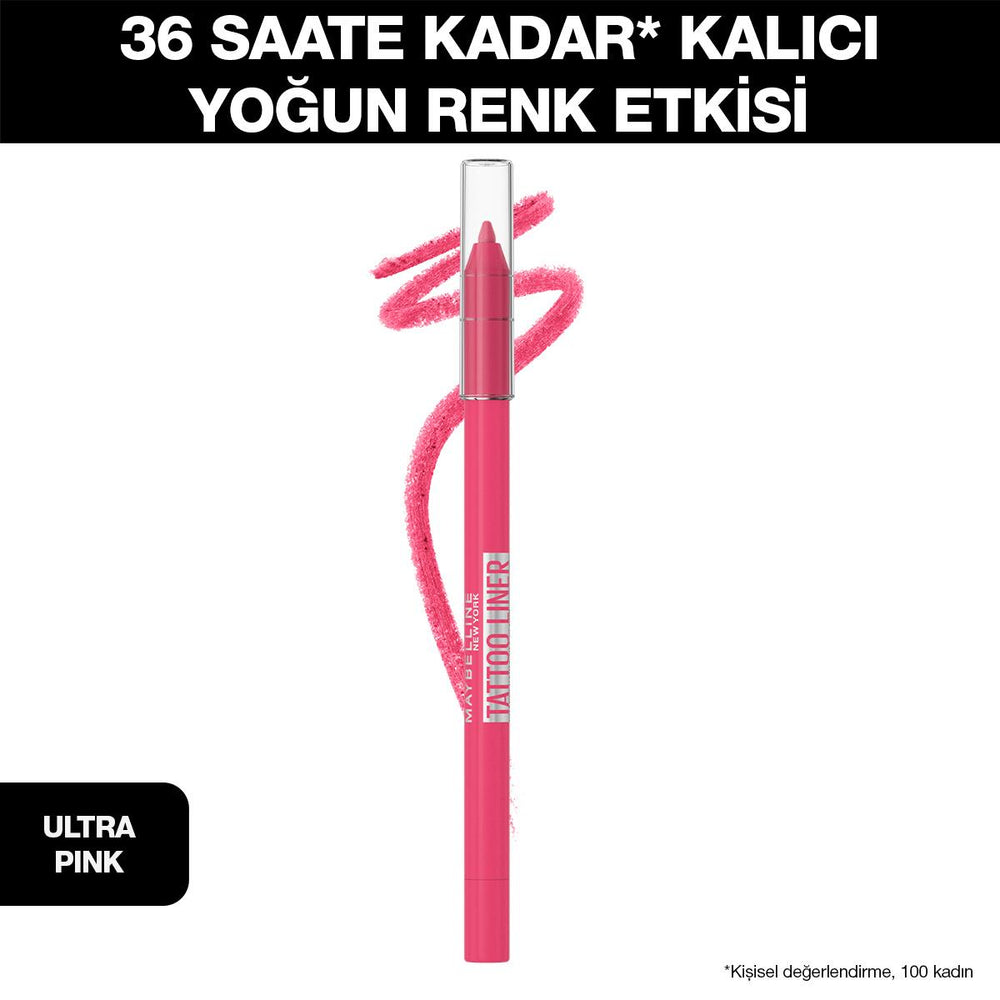 Maybelline Tattoo Liner Jel Göz Kalemi 302 Ultra Pink - Long-Lasting, Waterproof Eyeliner for Intense Eye Color - view 3