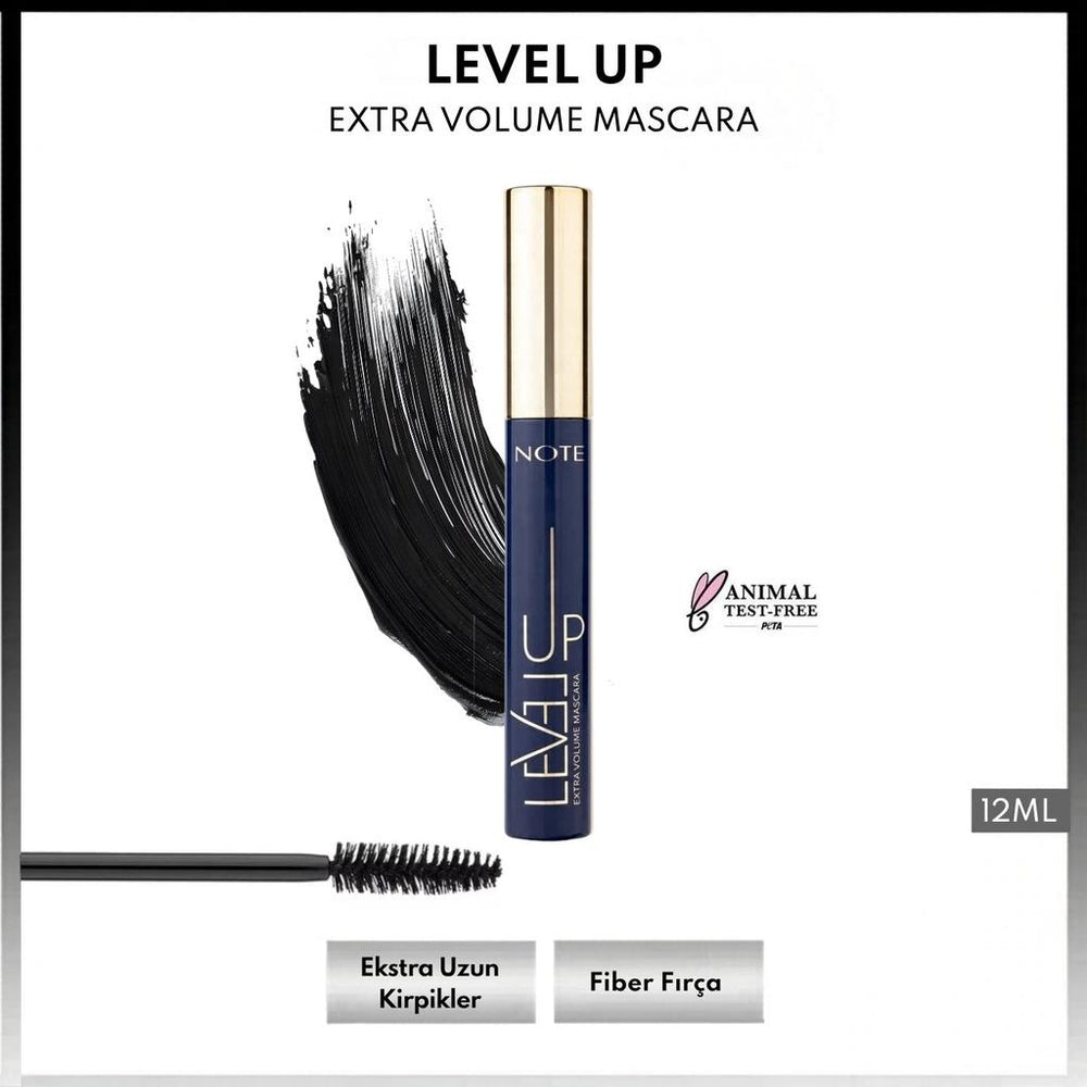 Note Level Up Extra Volume Mascara in Black