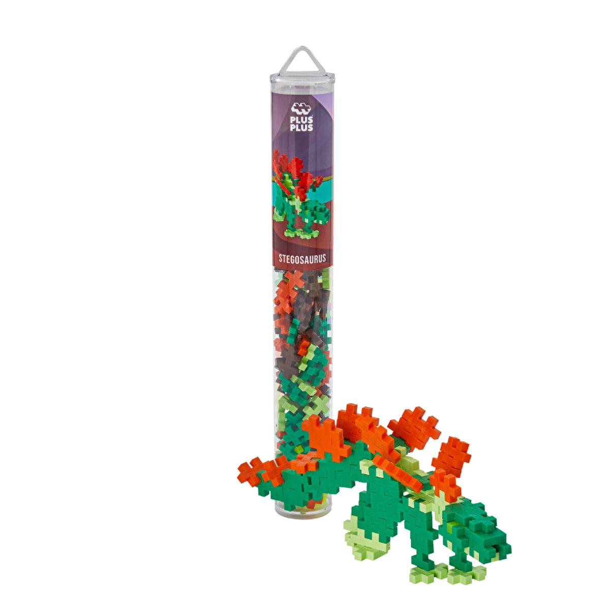 Plus Plus Construction Toy Stegosaurus 100 Piece Set - Creative Building Blocks for Kids, Educational Toy Made in Denmark Plus Plus 100 Piece Construction Toy Set - Creative Building Blocks construction toy, creative toy, children's building blocks, Plus Plus toy, educational toy, kids toys, building blocks, developmental toys, travel toys, Denmark made, reusable container, 100 piece set