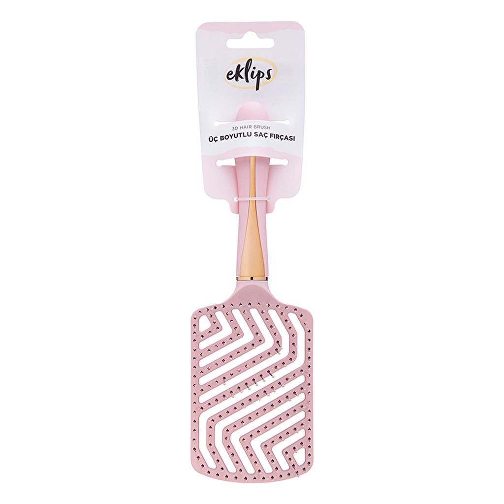 Eklips 3D Detangling Hair Brush for Smooth Styling Pink