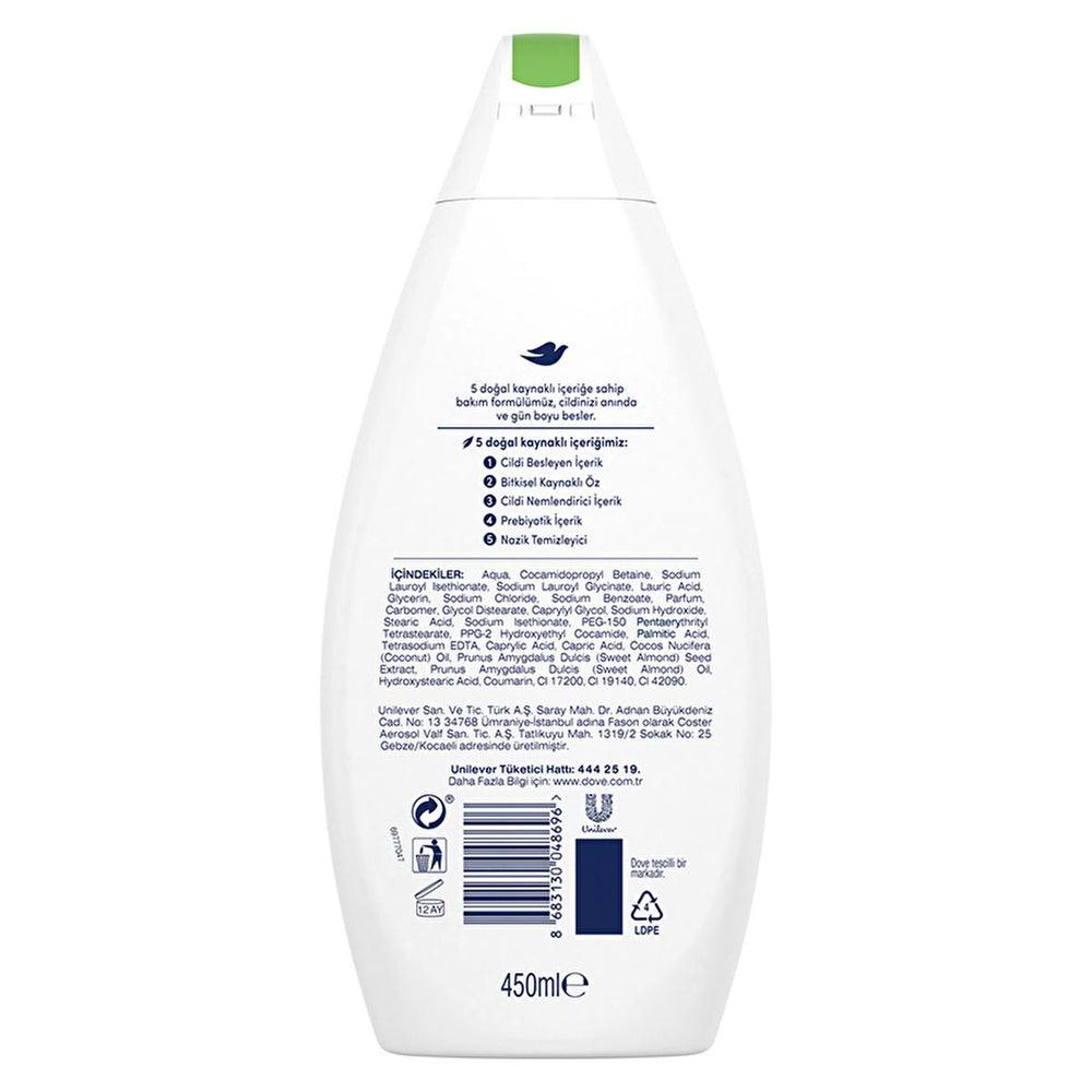 Dove Moisturizing Shower Gel with Coconut Oil & Almond Extract - Nourishing & Hydrating Body Wash, 15.22 fl oz - Shower Gel