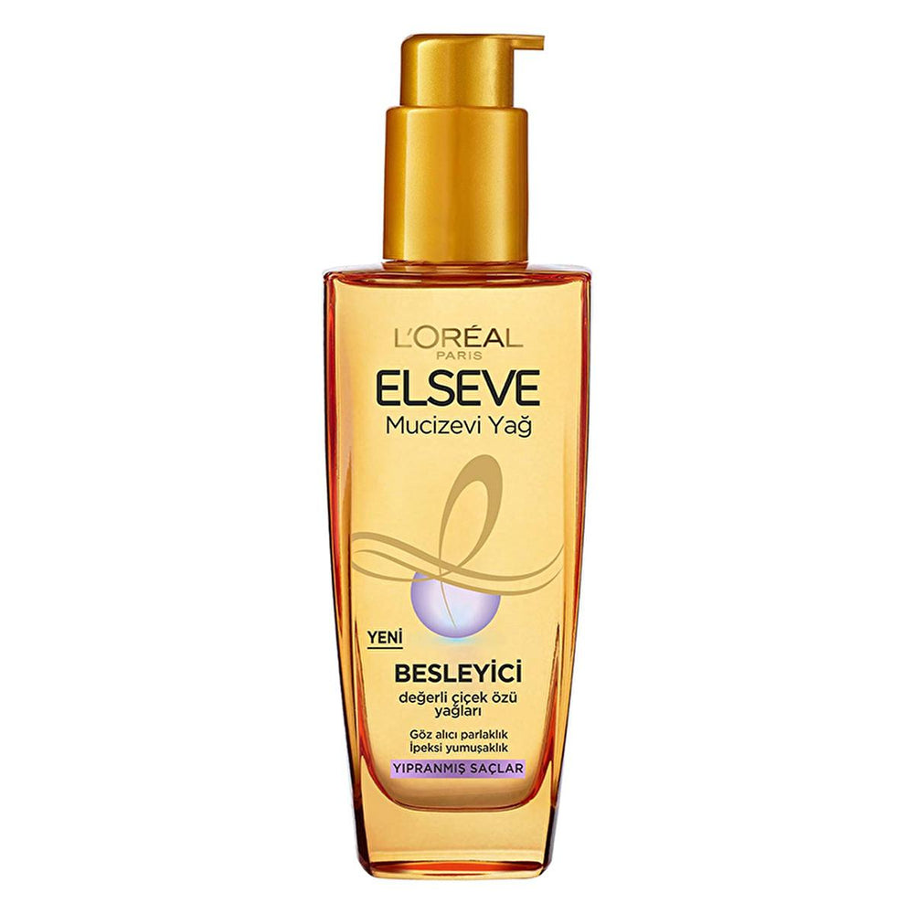 Loreal Paris Elseve Mucizevi Onarıcı Bakım Yağı - Hair Repair Oil with 6 Precious Flower Extracts, 3.38 fl oz - Hair Mask