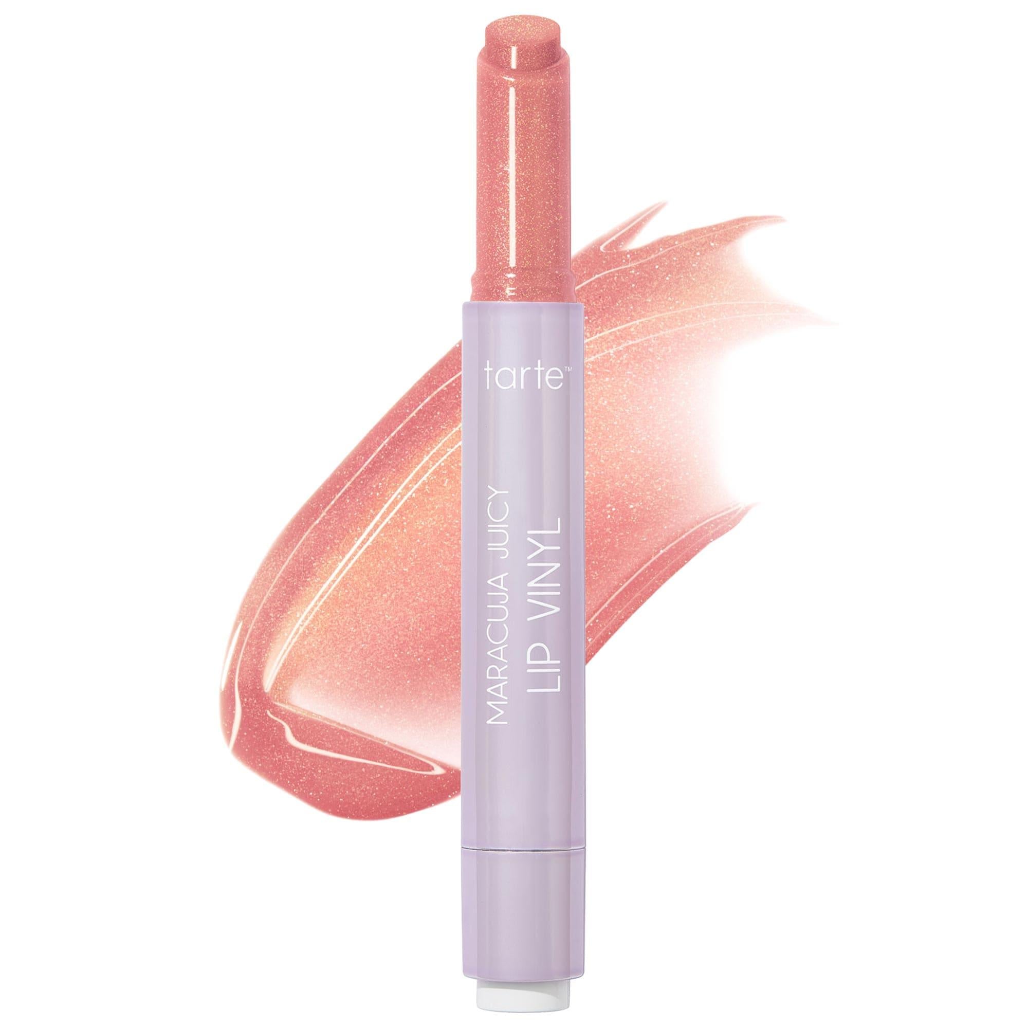 tarte Maracuja Juicy Lip Vinyl: Hydrating, Non-Sticky Mirror Shine Lip Gloss with Superfruit & Hyaluronic Acid tarte Maracuja Lip Gloss: Hydrating, Shiny, Non-Sticky Maracuja lip gloss, Juicy lip vinyl, Hydrating lip gloss, Superfruit lip gloss, Non-sticky lip gloss, Mirror shine lip gloss, Cruelty-free lip gloss, Hyaluronic acid lip gloss, lip gloss, lip care, hydrating lip treatment, non-sticky gloss, mirror shine, lip shine, make up, cosmetics, beauty, maracuja, hyaluronic acid, superfruit, healthy lips,