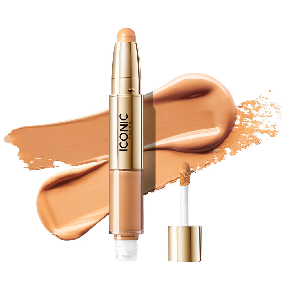 Radiant Vegan Concealer & Brightening Crayon Duo - Cruelty-Free Makeup with Caffeine & Hyaluronic Acid Radiant Concealer & Brightening Duo - Vegan & Cruelty-Free vegan concealer, cruelty-free makeup, brightening crayon, liquid concealer, caffeine-based under-eye treatment, vegan makeup, cruelty-free cosmetics, under-eye care, makeup duo, dual-ended concealer, concealer for dark circles, brightening makeup, ethical cosmetics, skincare-infused makeup