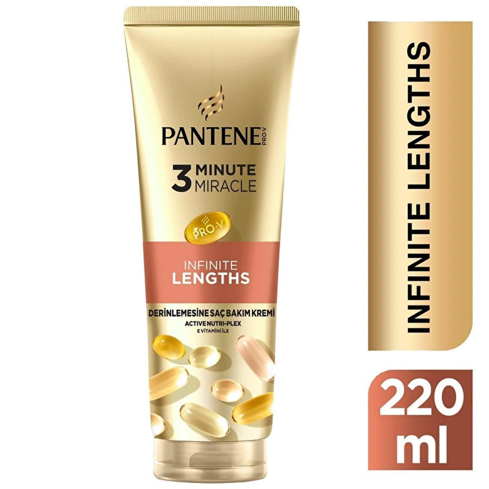 Pantene Miracle Serum Infinite Lengths Hair Cream 220ml - Deep Nourishment for Long Hair Pantene Miracle Serum: Deep Nourishment for Long Hair Pantene Miracle Serum, Hair Care Product, Deep Nourishment for Hair, PRO-V Formula Hair Treatment, Hair Repair for Damaged Hair, Long Hair Care, Hair Cream, Hair Treatment, Pantene Infinite Lengths, Hair Nourishment, Hair Repair