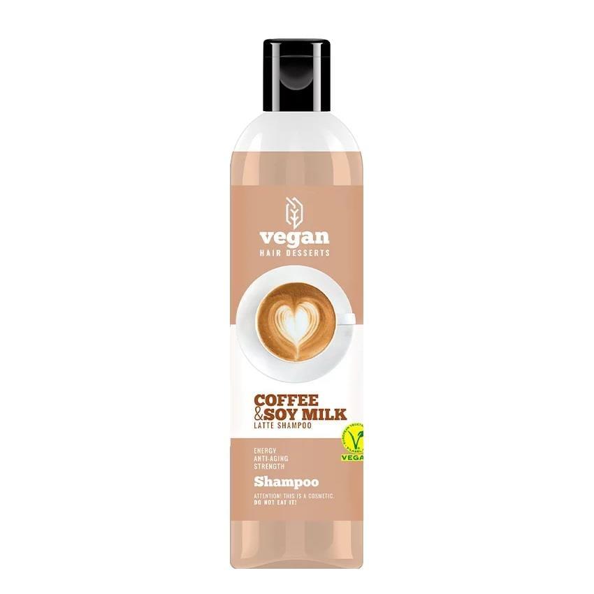 Vegan Hair Desserts: Coffee &amp; Soy Milk Latte Shampoo - Strengthens Thinning Hair, Antioxidant Rich, Gentle for Sensitive Scalp - 300ml Vegan Coffee &amp; Soy Shampoo - Strengthens Thinning Hair - 300ml Vegan shampoo, Coffee shampoo, Soy milk shampoo, Shampoo for sensitive hair, Hair strengthening shampoo, Natural shampoo, Thinning hair shampoo, Weak hair shampoo, Antioxidant shampoo, Vegan hair care, Coffee extract, Soy milk, Sensitive scalp shampoo, Strengthening shampoo, Anti-aging hair care, Vegan beauty pro