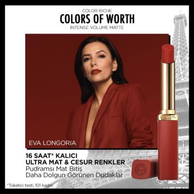 Loreal Paris Color Riche Colors Of Worth Intense Volume Matte Lipstick - 200 Orange Stand Up Loreal Paris Color Riche Matte Lipstick - Long Lasting & Moisturizing Loreal Paris Color Riche, Matte Lipstick, Hyaluronic Acid Lipstick, Long-lasting Lip Color, Moisturizing Lipstick, Lip Care, Cosmetics, Beauty Products, Makeup, Lip Color, Color Riche, Intense Volume, Matte Finish