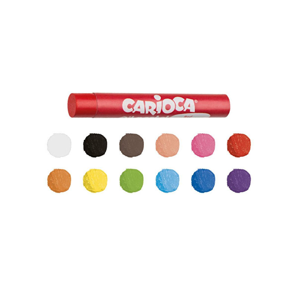 Carioca Oil Pastels 12-Pack - Vibrant, Light-Resistant Art Supplies for Artists and Hobbyists - view 3