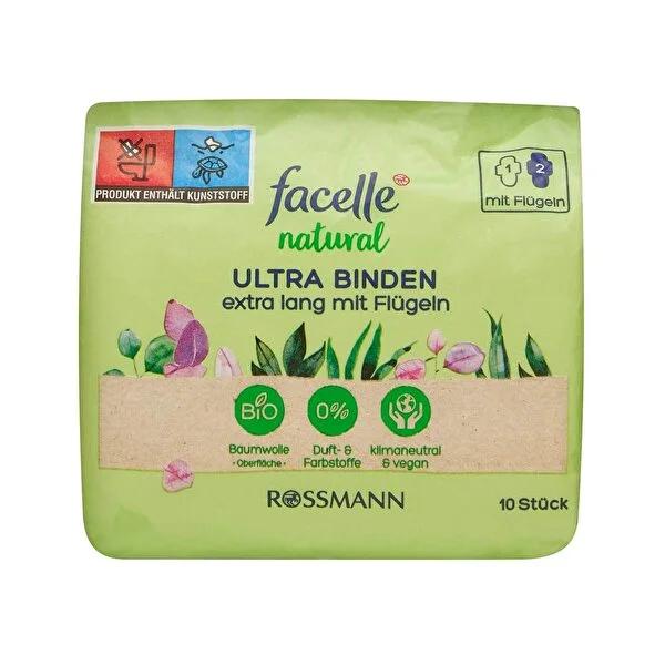 Facelle Extra Long Natural Ultra Thin Menstrual Pads - 10 Count - Soft, Vegan, & Dermatologically Tested for Sensitive Skin - Feminine Hygiene Pads Facelle Ultra Thin Pads: Comfort & Protection for Sensitive Skin feminine hygiene pads, menstrual pads, ultra thin pads, long pads, pads for heavy flow, vegan pads, natural pads, dermatologically tested pads, sensitive skin pads, extra long sanitary pads, feminine care, period protection, sanitary pads, absorbent pads, comfortable pads, skin-friendly pads, eco-f