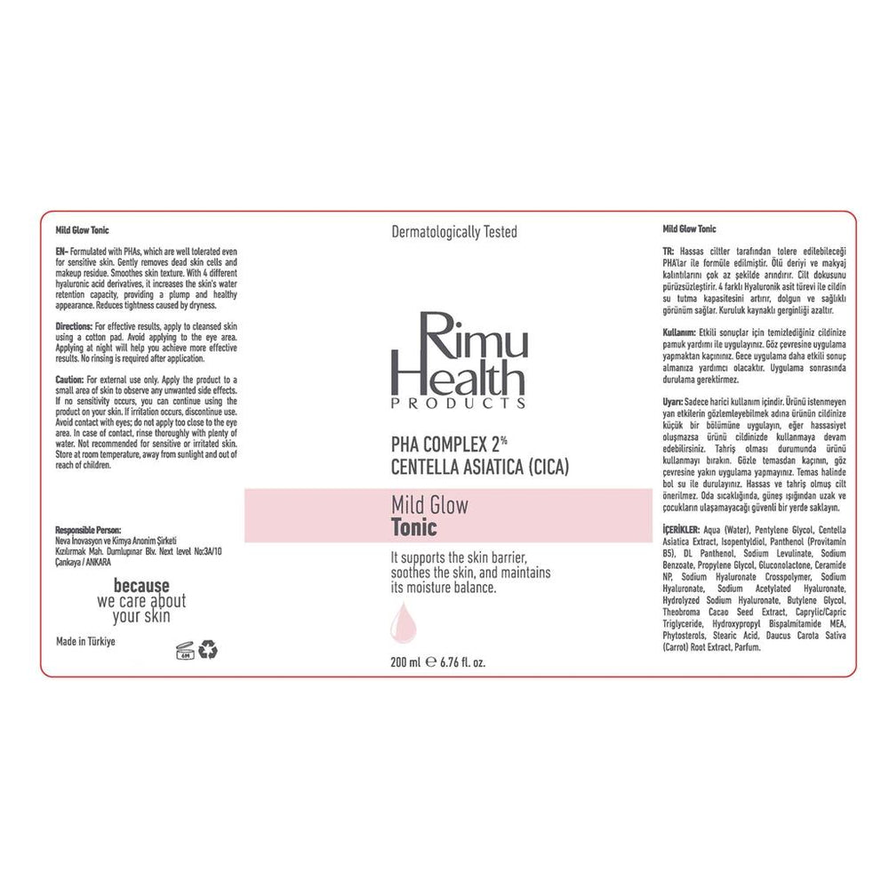 Rimu Health Mild Glow PHA Resurfacing Face Toner 200 ml