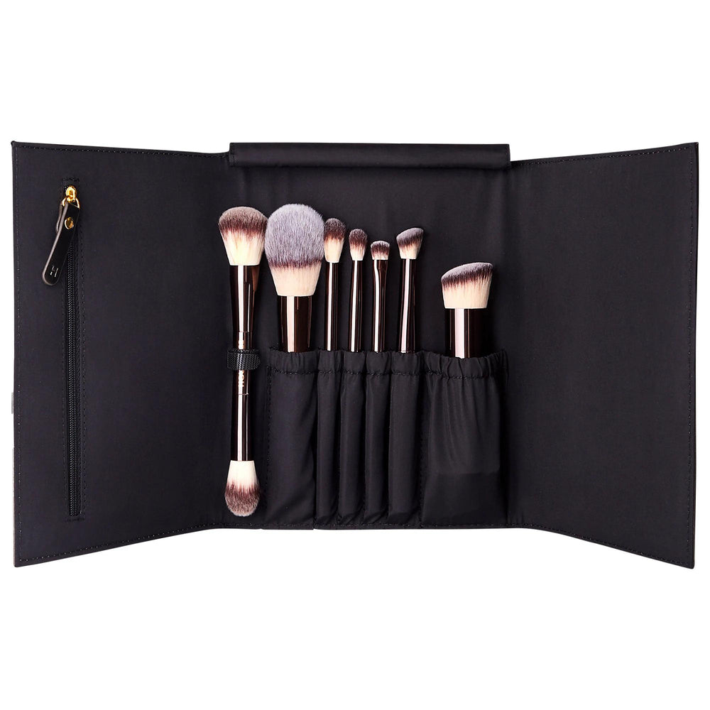 Vegan Face & Eye Travel Brush Set | Hourglass Cosmetics: Portable, Cruelty-Free Brushes for Flawless Makeup Anywhere Hourglass Vegan Travel Brush Set: Cruelty-Free & Portable vegan makeup brush set, travel makeup brushes, cruelty-free makeup brushes, Taklon makeup brushes, vegan brush set travel size, soft makeup brushes vegan, travel-friendly makeup brush kit, PETA approved makeup brushes, vegan brushes, makeup brushes, travel brushes, cruelty-free brushes, Taklon brushes, brush set, makeup kit, vegan make