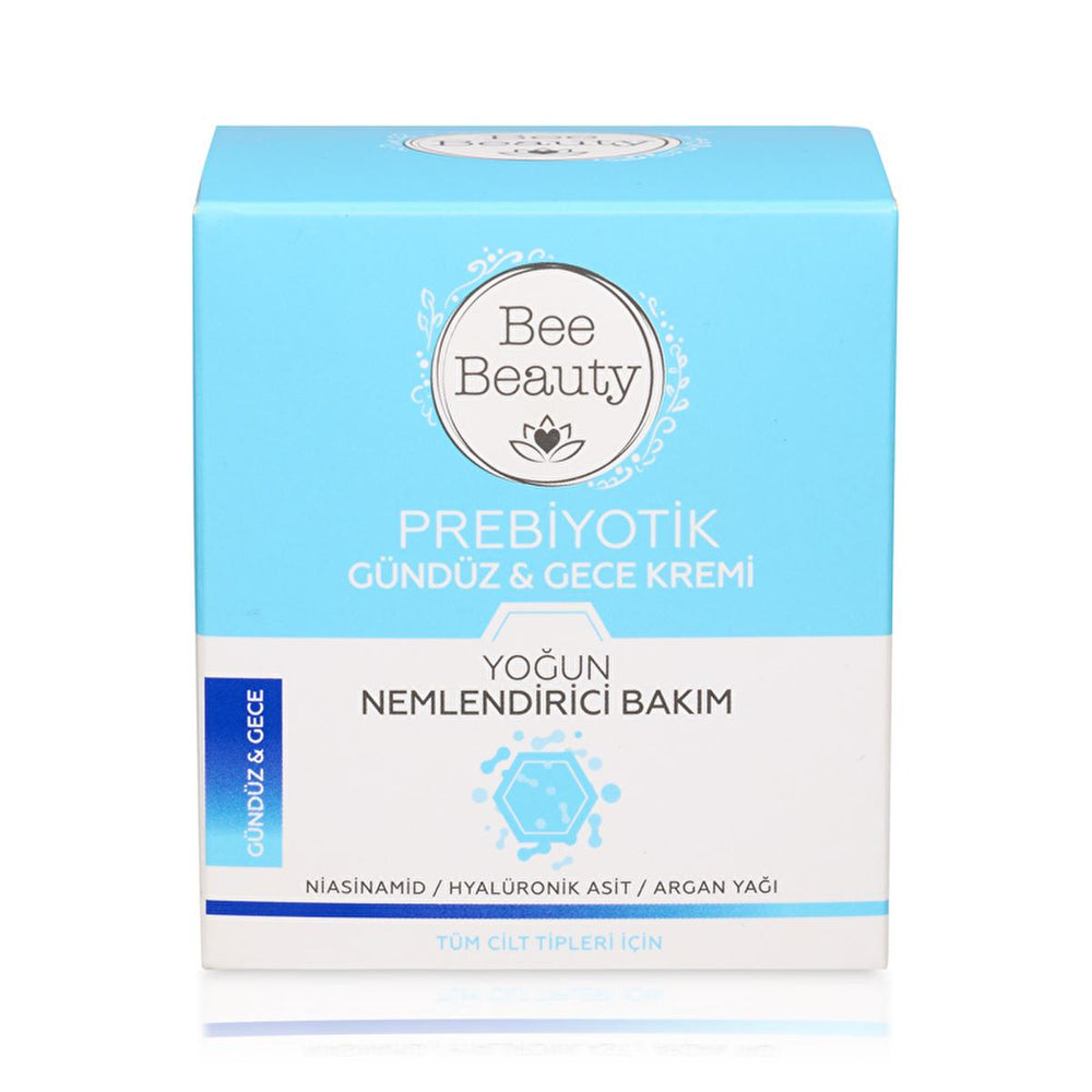Bee Beauty Prebiotic Day & Night Cream - Hyaluronic Acid & Glycerin Moisturizing Cream for Hydrated Skin, 50ml - Face Cream