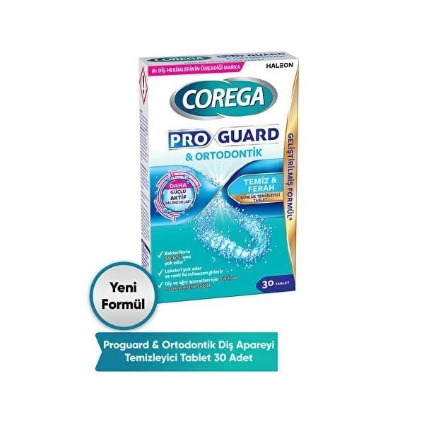 Corega Proguard & Orthodontic Appliance Cleansing Tablets - 30 Count