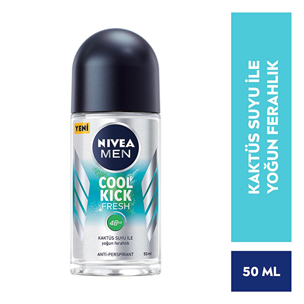 Nivea Men Cool Kick Fresh Roll-On Deodorant - 48 Hour Protection, Alcohol-Free, Long-Lasting Freshness - view 2