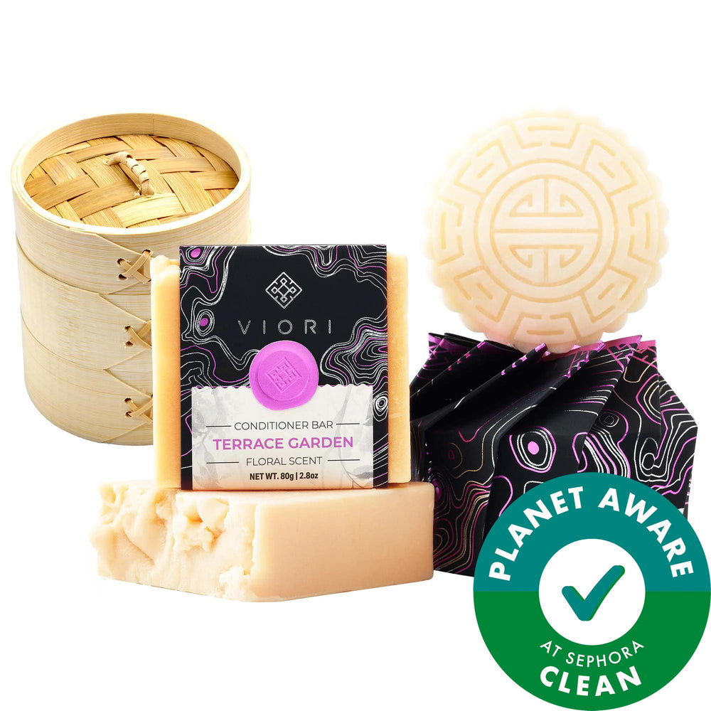 Viori Natural Hair Shampoo & Conditioner Bar Set with Bamboo Holder - Eco-Friendly, Vegan, Gluten-Free Hair Care Viori Natural Hair Care Set - Vegan, Gluten-Free, Eco-Friendly natural hair care, sustainable hair products, shampoo bar, conditioner bar, vegan hair care, gluten-free hair products, cruelty-free beauty, eco-friendly hair care, hair nourishment, Red Yao, Longsheng Rice Water, sustainable living, chemical-free hair care, bamboo holders, recyclable packaging, gifts for her, eco-conscious beauty