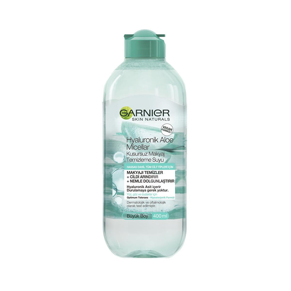 Garnier Hyaluronik Aloe Micellar Water: Gentle & Hydrating Makeup Remover - Cleanses, Soothes & Plumps Skin Garnier Micellar Water: Gentle Makeup Remover & Hydrating Cleanser Micellar water, Makeup remover, Hyaluronic acid cleanser, Aloe vera micellar water, Gentle makeup remover, Hydrating cleanser, Garnier micellar water, Makeup cleansing water, Micellar cleansing water, Facial cleanser, Skin care, Makeup removal, Hydrating face wash, Aloe vera cleanser, Sensitive skin cleanser, Gentle face wash, Hyaluron