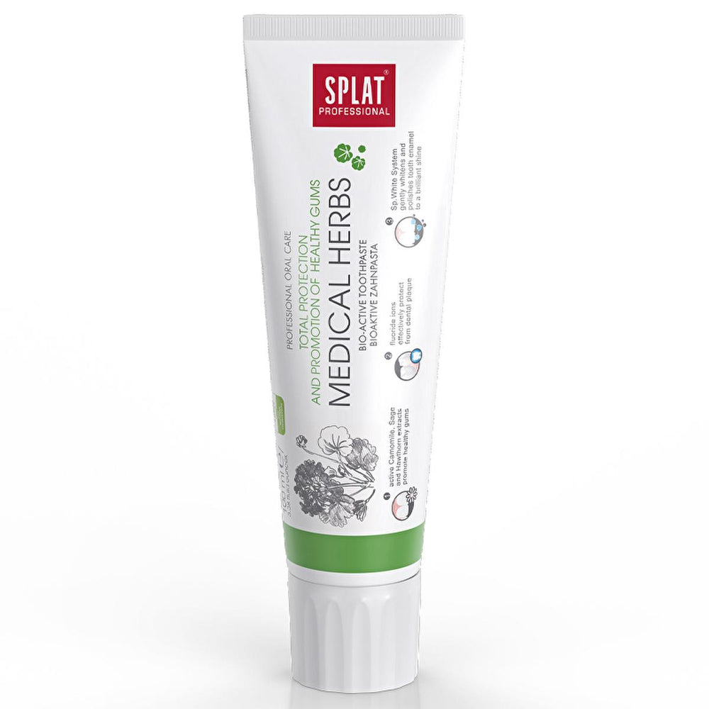 Splat Professional Medical Herbs Toothpaste 3.38 fl oz - Natural Herbal Oral Care for Healthy Gums and Teeth - Toothpaste