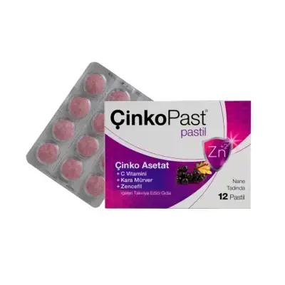 Cinkopast Mint Flavored Lozenges for Throat Comfort 12 Count