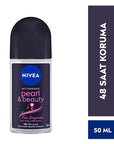 Nivea Pearl & Beauty Deodorant Roll-On for Women - 48-Hour Protection, Alcohol-Free, Fine Fragrance - Toner