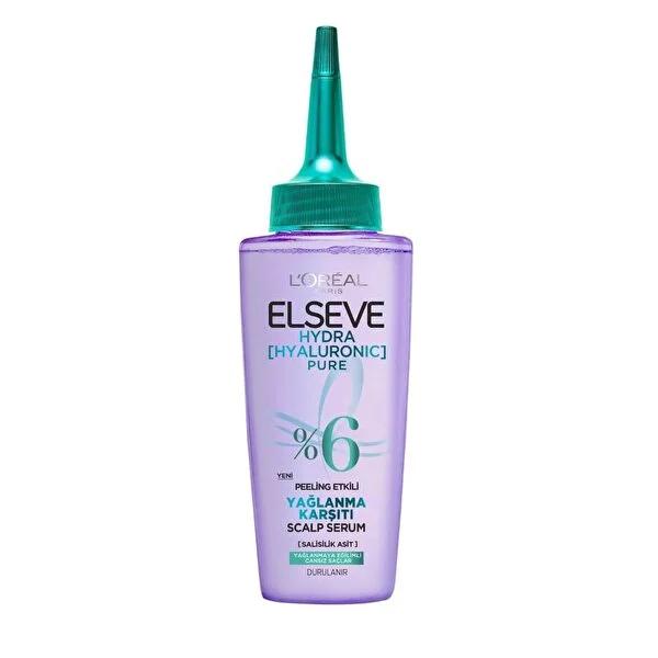 Elseve Hydra Hyaluronic Hair Serum - Anti-Residue, Peeling Effect, 3.45 fl oz Elseve Hair Serum for Scalp Care & Hydration Hair Serum, Scalp Care, Peeling Effect, Hyaluronic Acid, Salicylic Acid, Anti-residue hair product, Long-lasting scalp cleanliness, Hair Health, Scalp Health, Elseve, Hydra Hyaluronic, Hair Care, Cosmetic, Beauty, Hair Products