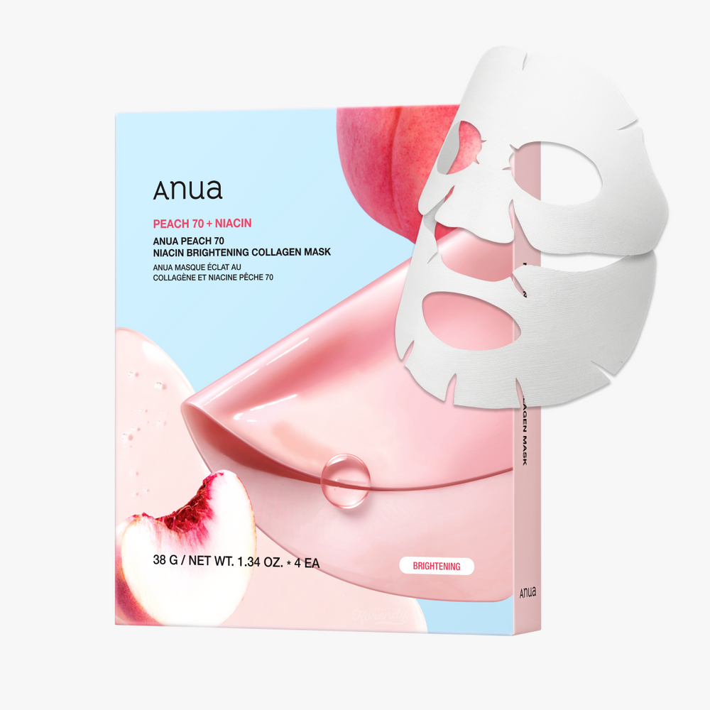 Anua Peach 70 Niacin Brightening Collagen Mask 4 Pack