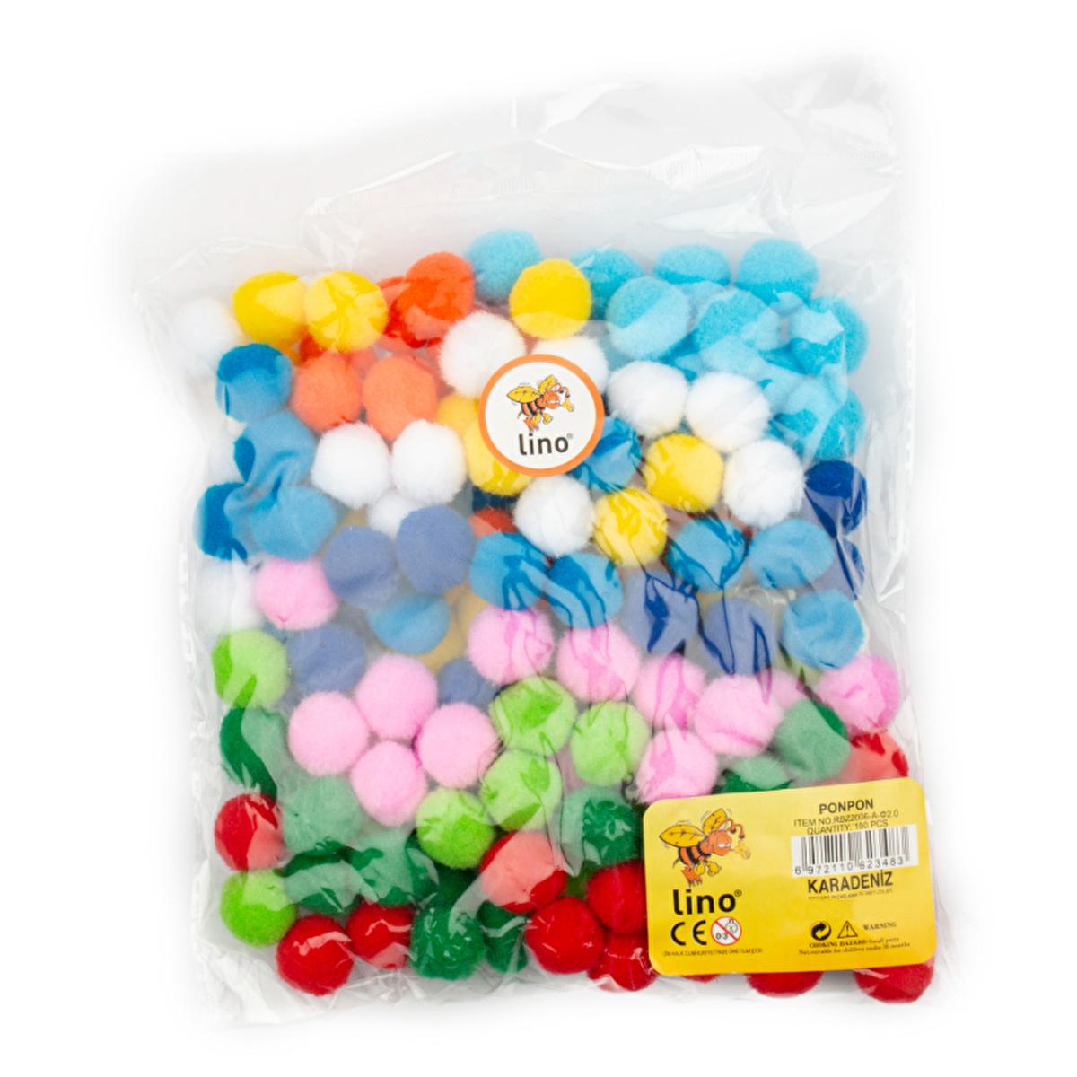 Lino Ponpon Craft Ponpon Set - 20 mm Diameter, 150 Count - Ideal for Arts and Crafts Supplies, Educational Craft Materials Lino Ponpon 20 mm Craft Ponpon Set - 150 Count craft ponpons, ponpon set, 20 mm ponpons, arts and crafts supplies, educational craft materials, children's craft accessories, crafting enthusiasts, educators, teachers, parents, hands-on activities, art classes, DIY projects, creative supplies, party decorations, classroom materials