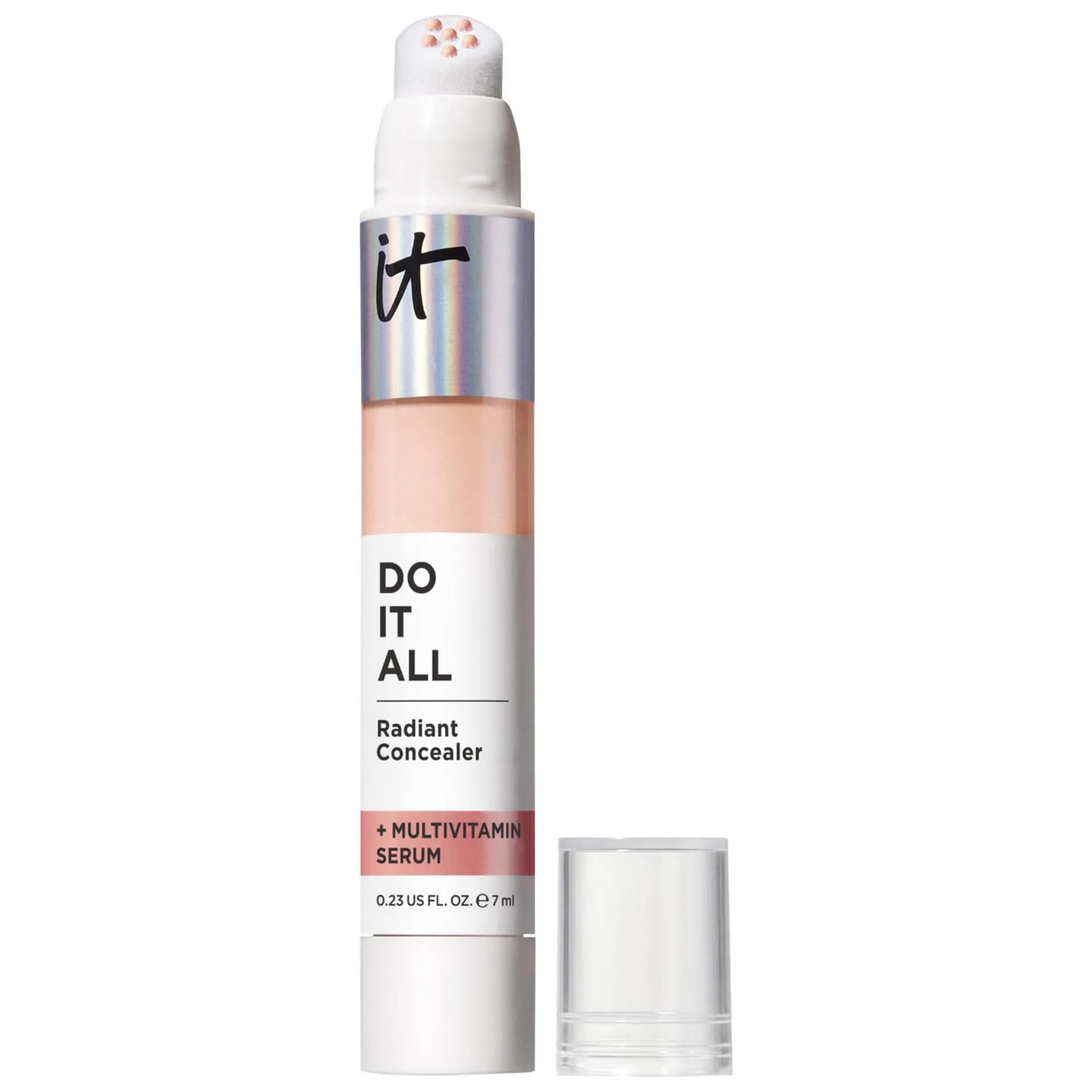 Do It All Radiant Concealer: Medium Coverage, Hydrating, Plumping & Brightening - Vitamin Enriched & Crease-Proof for Flawless Skin Do It All Radiant Concealer: Medium Coverage, Hydrating & Plumping radiant concealer, medium coverage concealer, hydrating concealer, plumping concealer, brightening concealer, vitamin enriched concealer, crease proof concealer, serum concealer, hyaluronic acid concealer, makeup for flawless skin, concealer, makeup, face makeup, skincare, luminous finish, vitamins B5, vitamin E
