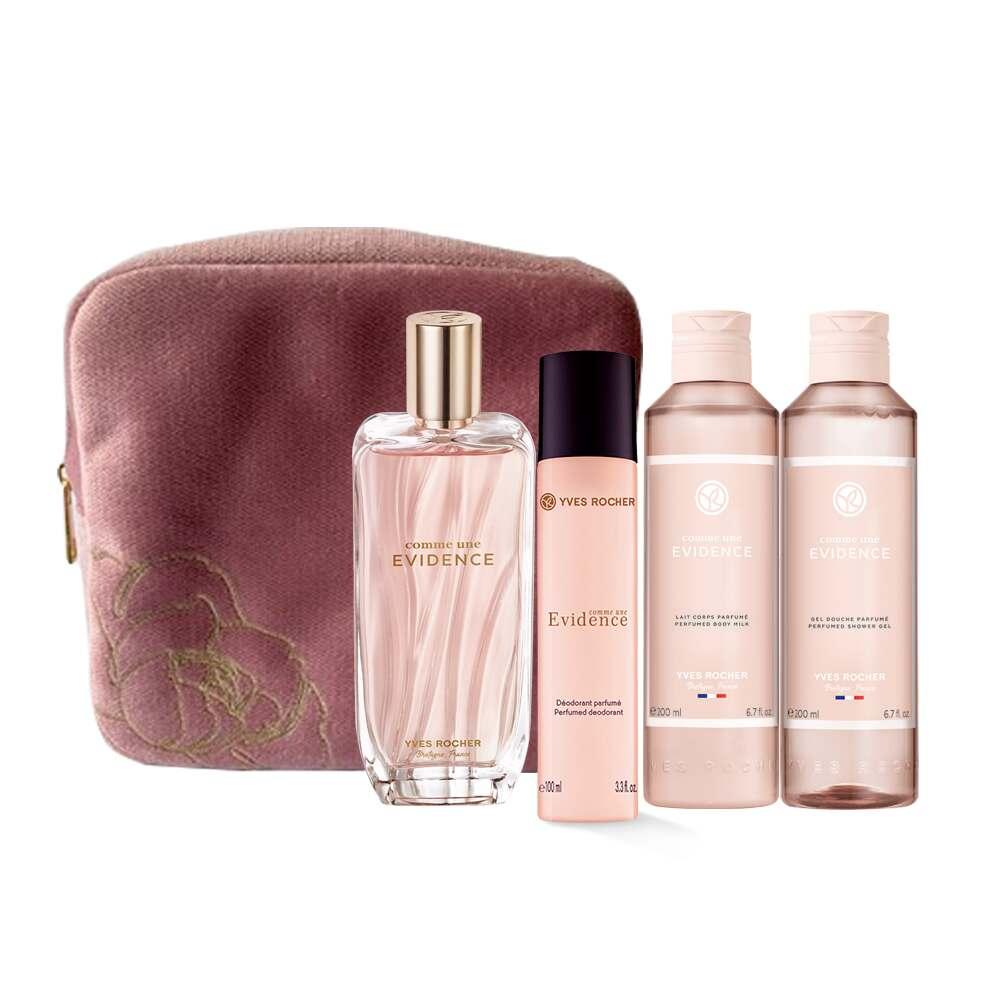 Comme Une Evidence Luxury Perfume and Body Care Gift Set - Timeless Fragrance for Her Comme Une Evidence Luxury Perfume Gift Set perfume gift set, fragrance set, body care set, luxury perfume, timeless scent, Comme Une Evidence, gift for her, luxurious fragrance, sophisticated scent, personal care gift set