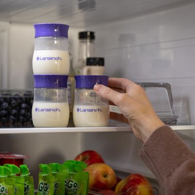 Lansinoh Breast Milk Storage Bottles Set of 4 - BPA Free, Dishwasher Safe, Compatible with Lansinoh Breast Pumps - view 6