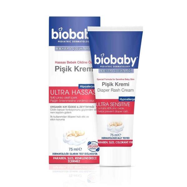 Biobaby Diaper Rash Cream: Natural Relief for Sensitive Baby Skin, Zinc Oxide Protection, Soothes Irritation &amp; Redness - 75ml - image 2