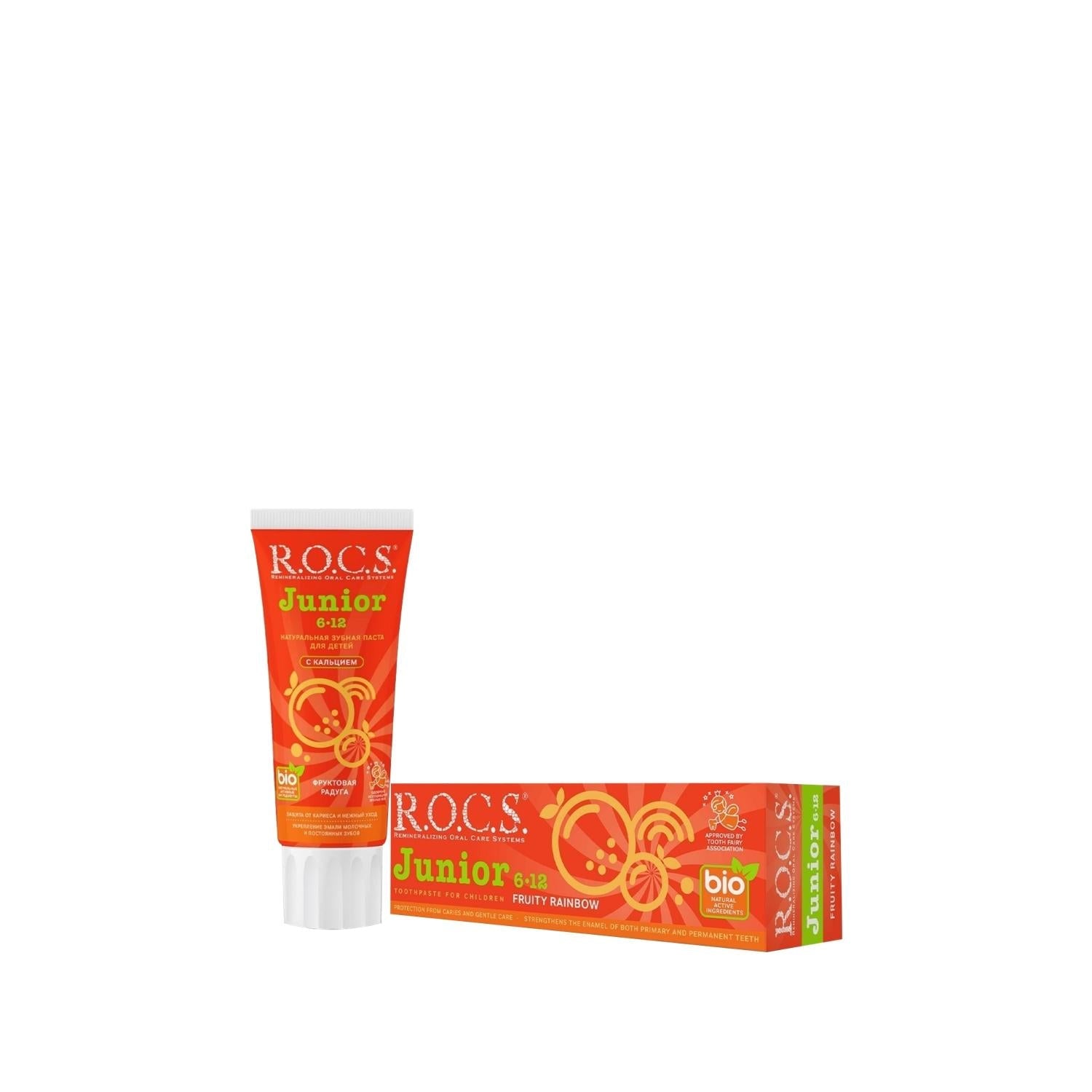 ROCS Junior Children's Toothpaste 60ml - Natural &amp; Fruit-Flavored for Kids Aged 6-12 - image 5