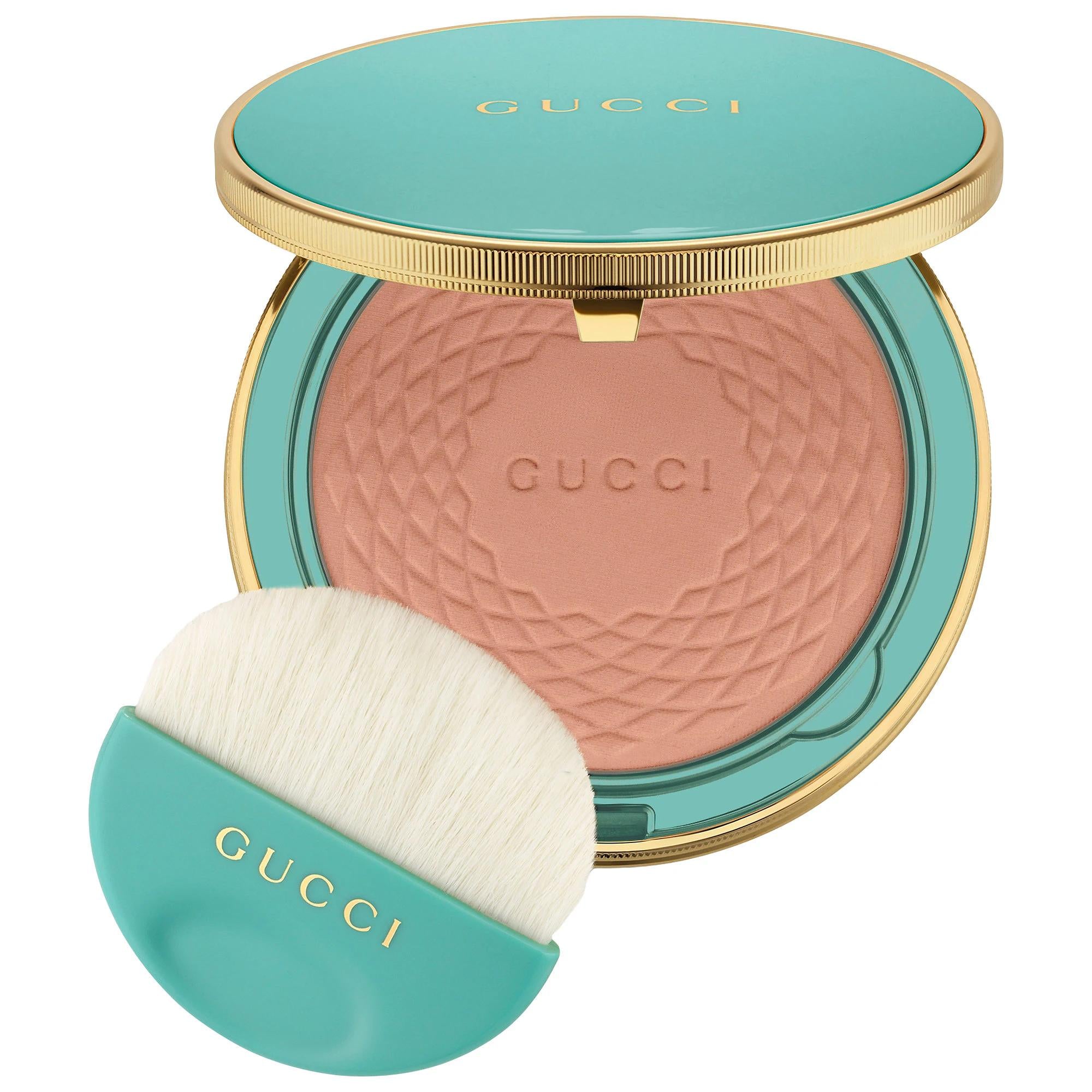 Gucci Sun-Kissed Glow Bronzer - Hydrating, Buildable Makeup for Natural Glow Gucci Bronzer for Natural Glow - Hydrating &amp; Buildable Gucci bronzer, natural sun-kissed glow, hydrating bronzer, buildable makeup, floral scent bronzer, makeup, cheek makeup, bronzer makeup, cosmetics, beauty products, skincare makeup, hyaluronic acid, shea butter, soft-focus microspheres, biomimicry pigments